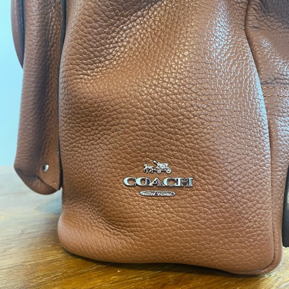 Auth Coach Leather Billie Saddle Brown Backpack - Picture 7 of 16